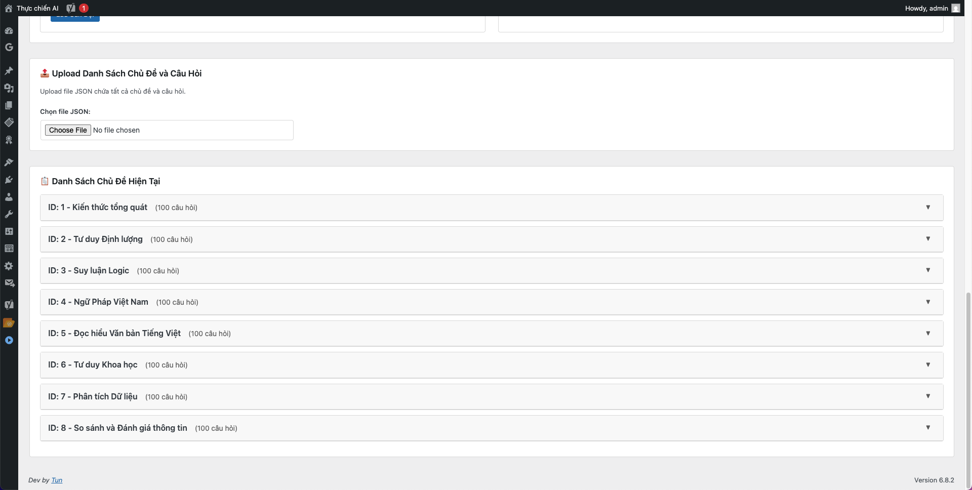Cài đặt Chủ Đề - Câu Hỏi