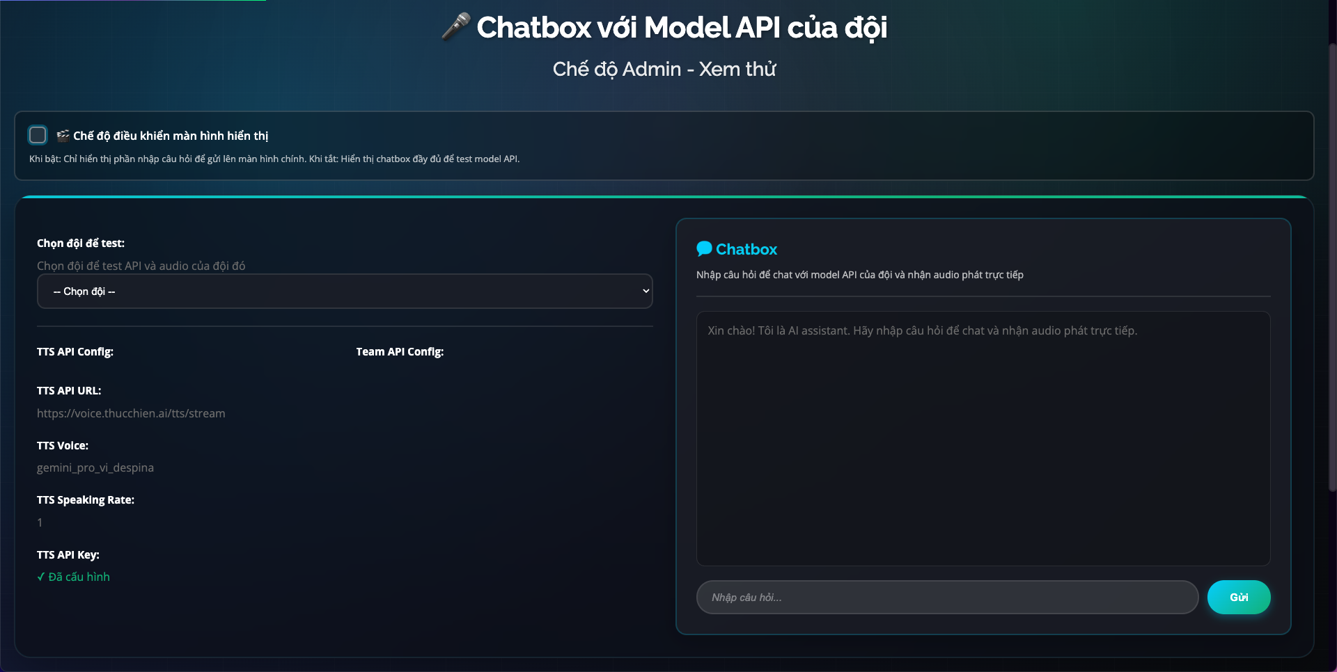 Giao Diện Round 3 - Admin